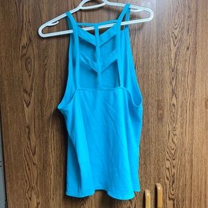 High neck teal cherish tank top perfect for night out with friends